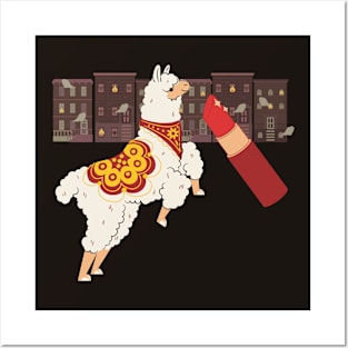 Alpaca Lipstick (no text) Posters and Art